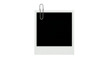 Paperclipped frame for memories on black