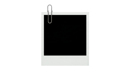 Paperclipped frame for memories on black