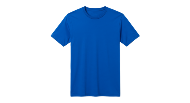 Vibrant blue tshirt isolated readytowear