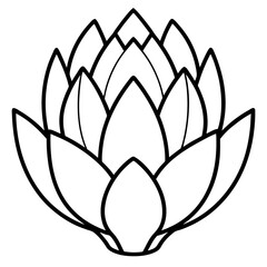 Artichoke outline vector
