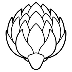 Artichoke outline vector