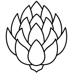 Artichoke outline vector