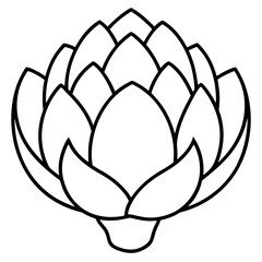 Artichoke outline vector