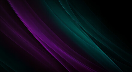 Fototapeta premium Purple and Cyan Abstract Light Waves