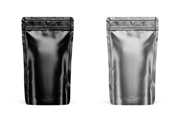 Stand Up Pouch Mockup 3D Rendering Isolated on White Background