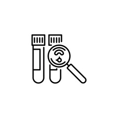 Test tube bacteria icon. Simple test tube bacteria icon for social media, app and web design. Vector illustration.