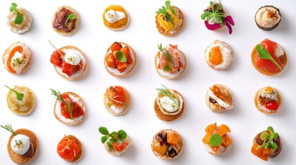 Exquisite array of mini appetizers