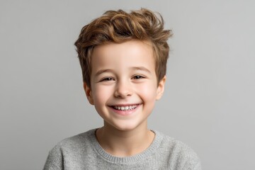 Joyful Boy's Portrait: A Cheerful and Upbeat Child Photo