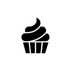 cupcake, muffin, sweet icon vector
