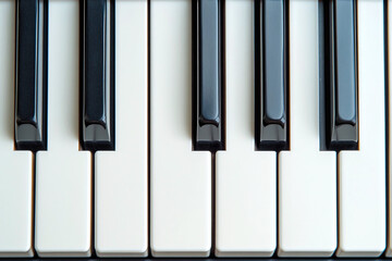 Naklejka premium Macro Shot of Piano Keys