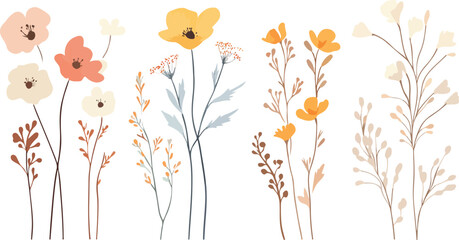 Flower embroidery png cut out element set Watercolor floral english alphabet set with wild flowers from
