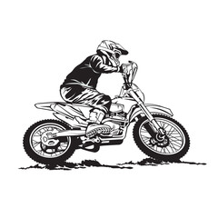 Naklejka premium Motocross enduro racing illustration, perfect for t shirt design