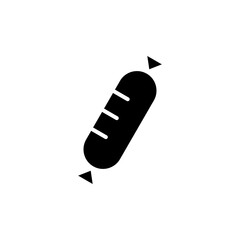 sausage, fast food icon vector, 