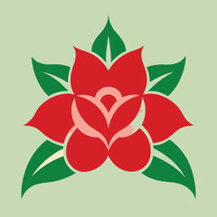 Clean floral tattoo-style vector suitable for digital or print applications.