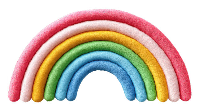 Rainbow: A vibrant, colorful, and playful rainbow, radiating a sense of optimism and cheer, embodies childhood innocence and imaginative creativity.