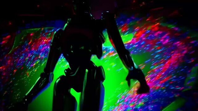 3D Robot Showcase Animation &ndash; VFX on Green Screen Background for Seamless Compositing
