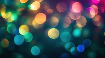 Fototapeta premium Abstract Colorful Bokeh Background: A mesmerizing display of vibrant, out-o
