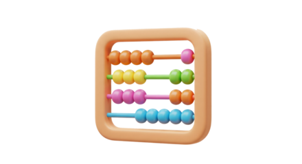 Colorful abacus toy for kids. Learning math is fun!