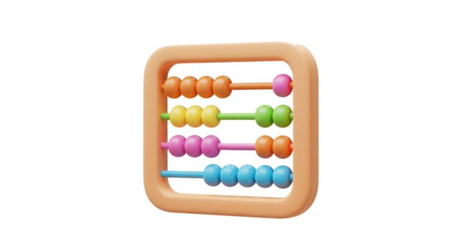 Colorful abacus toy for kids. Learning math is fun!