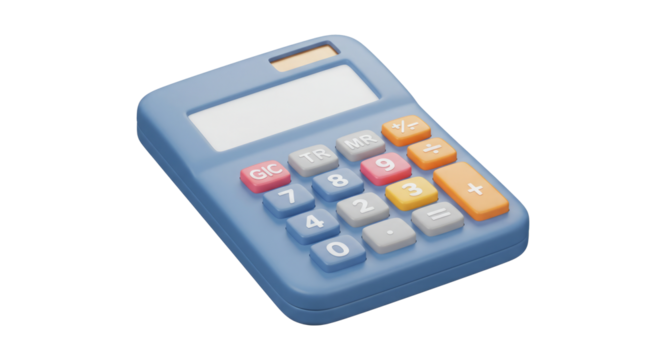 Pastel-colored calculator, ready to crunch numbers!