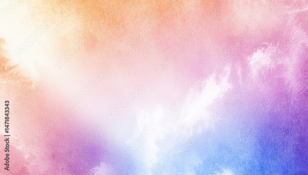 Poster pastel watercolor texture with glowing white x light burst for web background, print poster, or bran