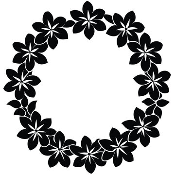 Fototapeta Colorful Hawaiian lei vector design showcasing a traditional flower garland used in island celebrations.