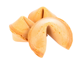 Fortune Cookies Isolated on Transparent Background Traditional Chinese Dessert PNG