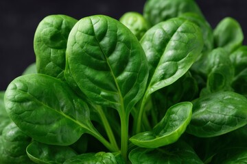 Obraz premium Vibrant Spinach Leaves: A Lush Close-Up of Emerald Greens
