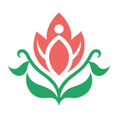 Fototapeta premium Abstract floral design vector illustration of a rose, a natural flower pattern element