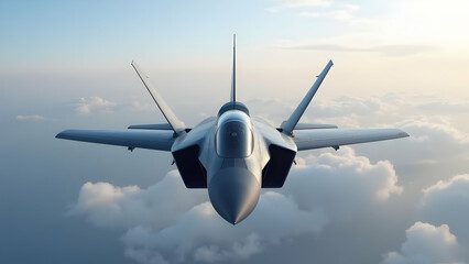 Fighter jet Fly in the sky vector illustration 