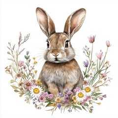 Fototapeta premium The Cozy World of Little Animals: Adorable Watercolor Art for All Ages,