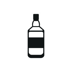 Whiskey bottle icon. Simple whiskey bottle icon for social media, app and web design. Vector illustration.