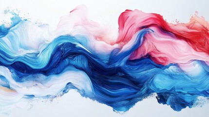 Obraz premium Abstract painted artwork with flowing colours.