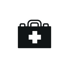First aid kit icon. Simple first aid kit icon for social media, app and web design. Vector illustration.