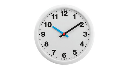 Fototapeta premium Simple white clock showing the time.