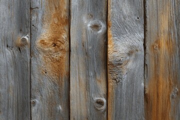 Fototapeta premium Rustic Weathered Wood Planks: A Textured Gray and Brown Background