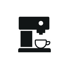 Coffee machine icon. Simple coffee machine icon for social media, app and web design. Vector illustration.