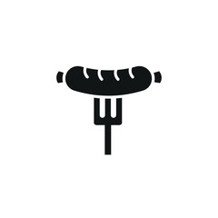 Grilled sausage icon. Simple grilled sausage icon for social media, app and web design. Vector illustration.