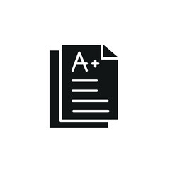 Grade paper icon. Simple grade paper icon for social media, app and web design. Vector illustration.
