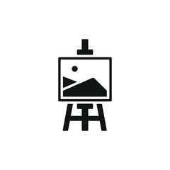 Easel painting icon. Simple easel painting icon for social media, app and web design. Vector illustration.