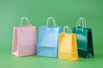 Colorful Shopping Bags  Retail  Sale  Gift  Purchase  Present  Merchandise  Store  Packagi