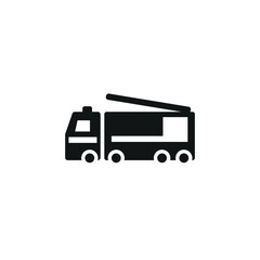 Fire truck icon. Simple fire truck icon for social media, app and web design. Vector illustration.