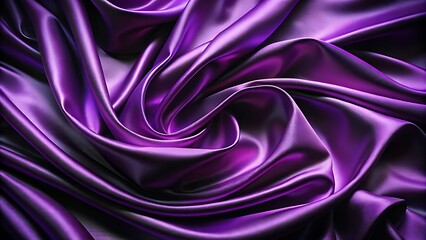 Elegant luxurious purple silk fabric with smooth waves and soft shadow reflections