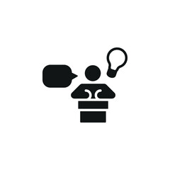 Public speaking icon. Simple public speaking icon for social media, app and web design. Vector illustration.