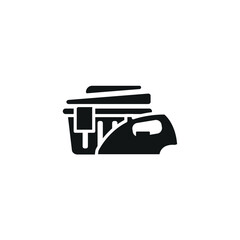 Laundry iron icon. Simple laundry iron icon for social media, app and web design. Vector illustration.