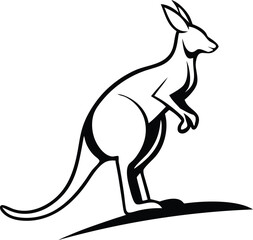 Kangaroo, vector, logo