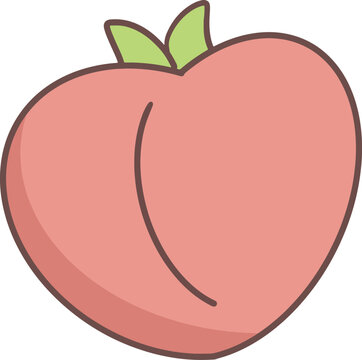 recommend clip art: a peach fruit icon on transparent background