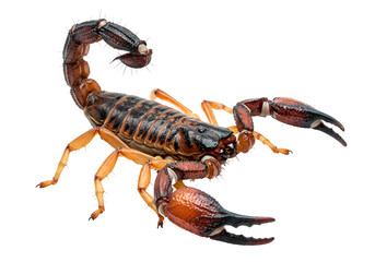 **"Red Scorpion: A Detailed and Vibrant Illustration on an Isolated Transparent Background"**