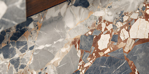 Grey and Brown Terrazzo Texture Background Image