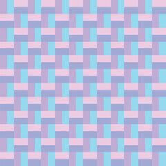 Pattern designed from neon lavender and turquoise, pink and blue rectangles